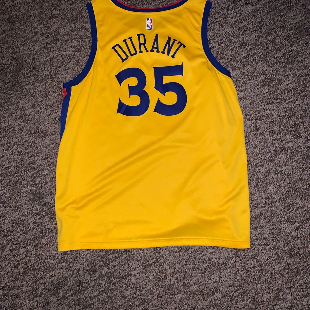 Golden State Warriors Kevin Durant Championship Trophy Jersey Size 2XL